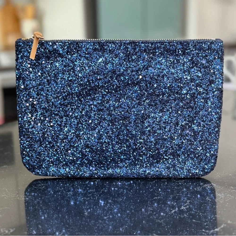 Jack Rogers Sparkling Navy Pouch Clutch